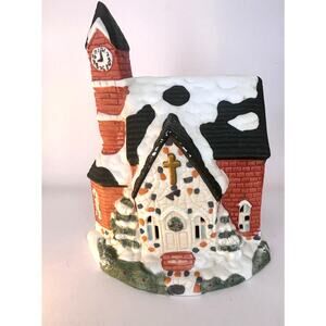 Vintage Dickens Victoria Collection Lighted Church with Original Box 1992 Works